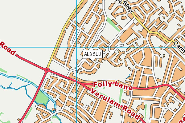 AL3 5UJ map - OS VectorMap District (Ordnance Survey)