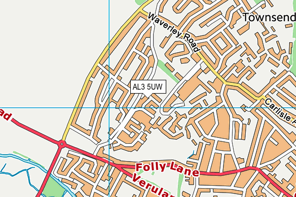 AL3 5UW map - OS VectorMap District (Ordnance Survey)