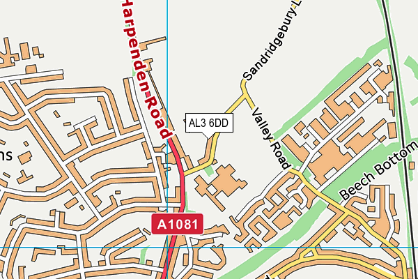 AL3 6DD map - OS VectorMap District (Ordnance Survey)