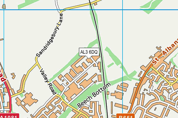 AL3 6DQ map - OS VectorMap District (Ordnance Survey)
