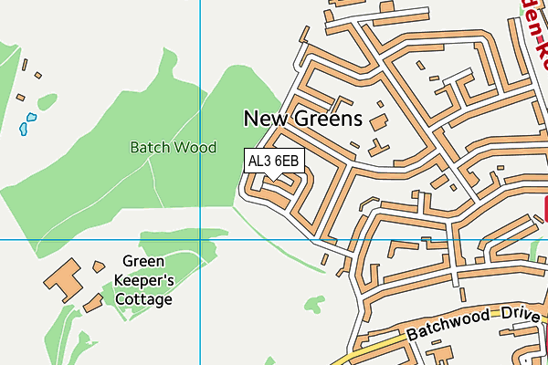 AL3 6EB map - OS VectorMap District (Ordnance Survey)