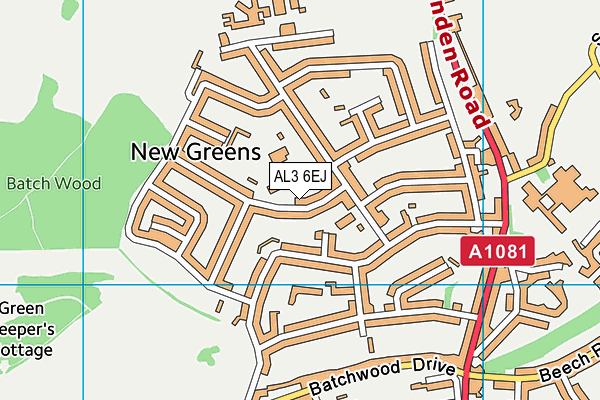 AL3 6EJ map - OS VectorMap District (Ordnance Survey)