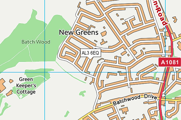 AL3 6EQ map - OS VectorMap District (Ordnance Survey)
