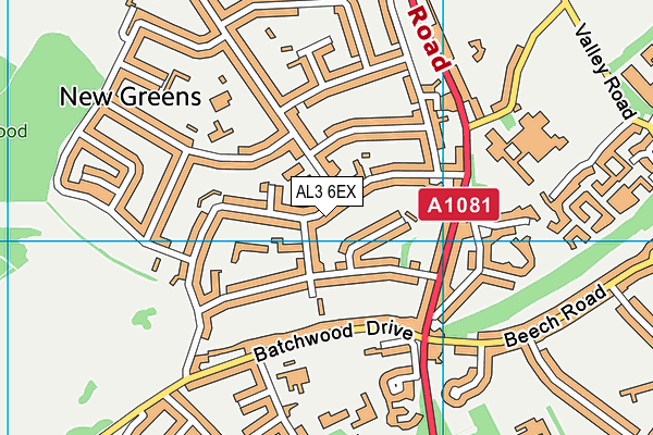 AL3 6EX map - OS VectorMap District (Ordnance Survey)