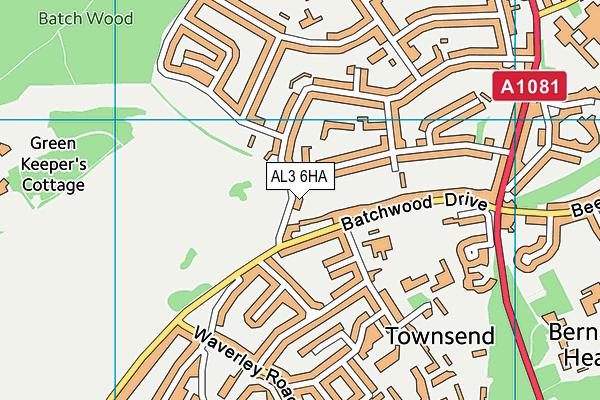 AL3 6HA map - OS VectorMap District (Ordnance Survey)