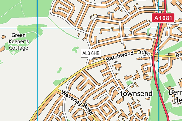 AL3 6HB map - OS VectorMap District (Ordnance Survey)