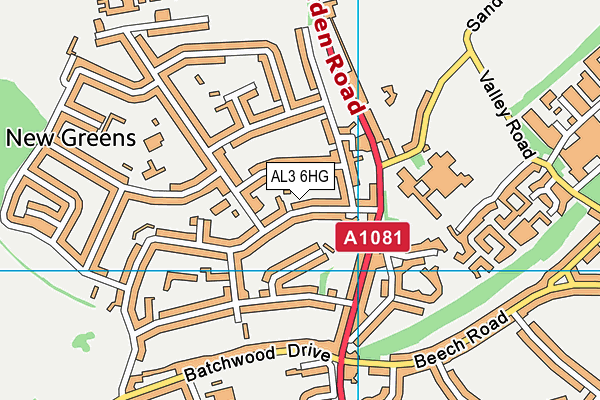 AL3 6HG map - OS VectorMap District (Ordnance Survey)