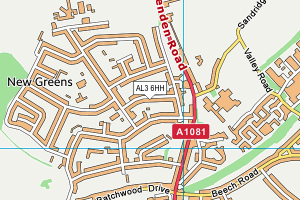 AL3 6HH map - OS VectorMap District (Ordnance Survey)