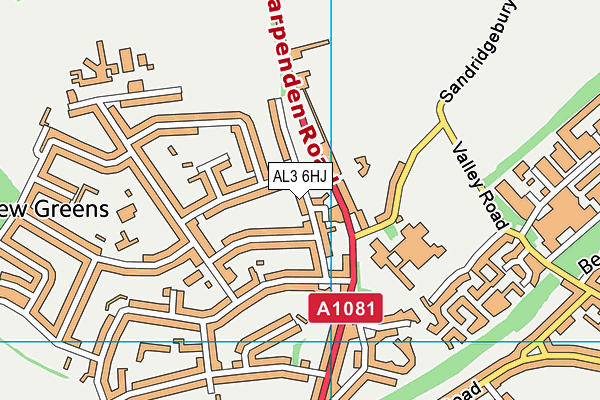 AL3 6HJ map - OS VectorMap District (Ordnance Survey)
