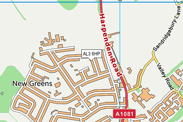 AL3 6HP map - OS VectorMap District (Ordnance Survey)