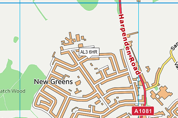 AL3 6HR map - OS VectorMap District (Ordnance Survey)