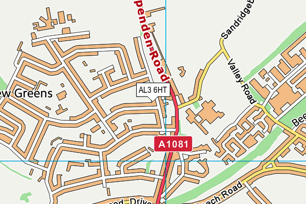 AL3 6HT map - OS VectorMap District (Ordnance Survey)