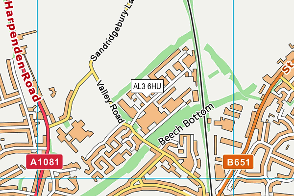AL3 6HU map - OS VectorMap District (Ordnance Survey)