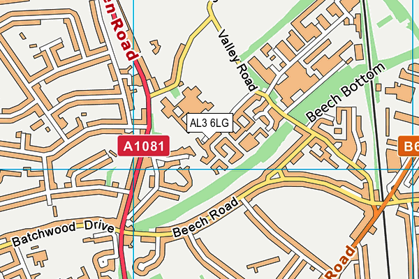 AL3 6LG map - OS VectorMap District (Ordnance Survey)