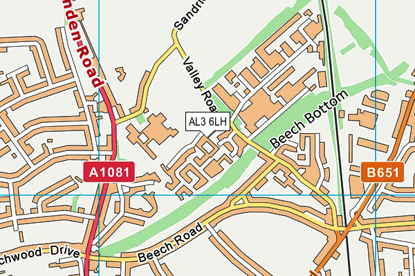 AL3 6LH map - OS VectorMap District (Ordnance Survey)