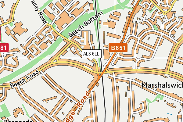 AL3 6LL map - OS VectorMap District (Ordnance Survey)