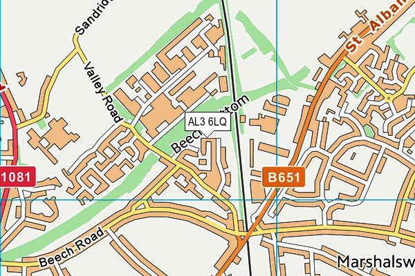AL3 6LQ map - OS VectorMap District (Ordnance Survey)