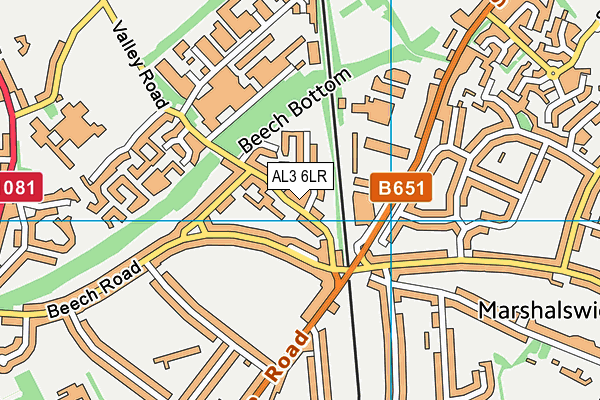 AL3 6LR map - OS VectorMap District (Ordnance Survey)