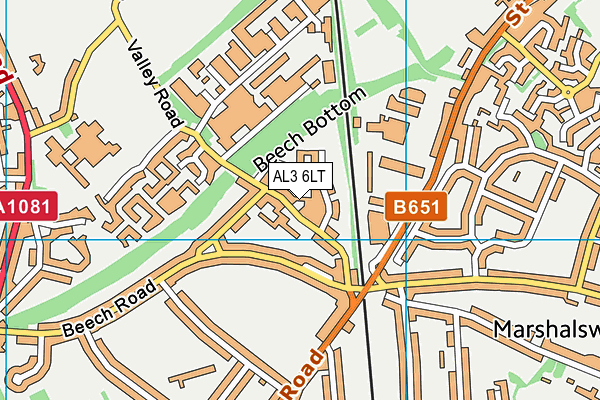 AL3 6LT map - OS VectorMap District (Ordnance Survey)