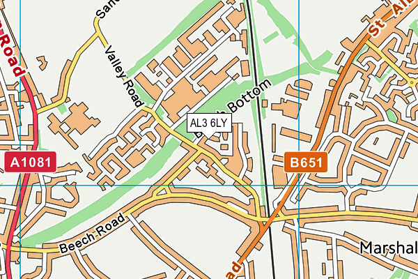 AL3 6LY map - OS VectorMap District (Ordnance Survey)