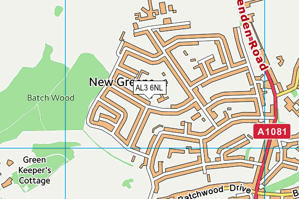 AL3 6NL map - OS VectorMap District (Ordnance Survey)