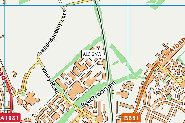AL3 6NW map - OS VectorMap District (Ordnance Survey)