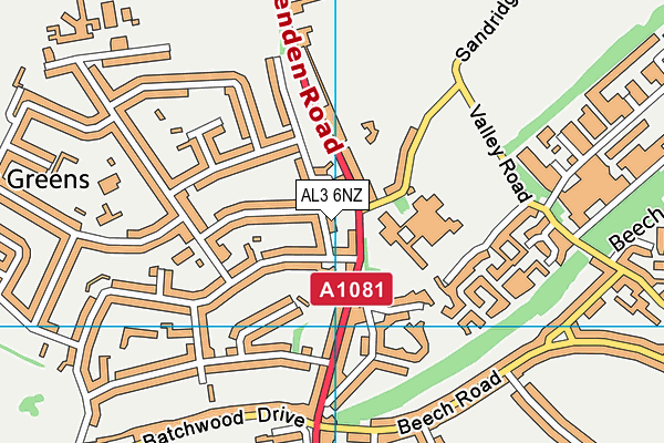 AL3 6NZ map - OS VectorMap District (Ordnance Survey)