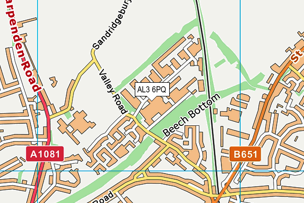 AL3 6PQ map - OS VectorMap District (Ordnance Survey)