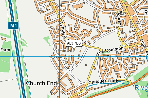 AL3 7BB map - OS VectorMap District (Ordnance Survey)