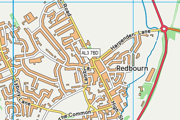 AL3 7BD map - OS VectorMap District (Ordnance Survey)