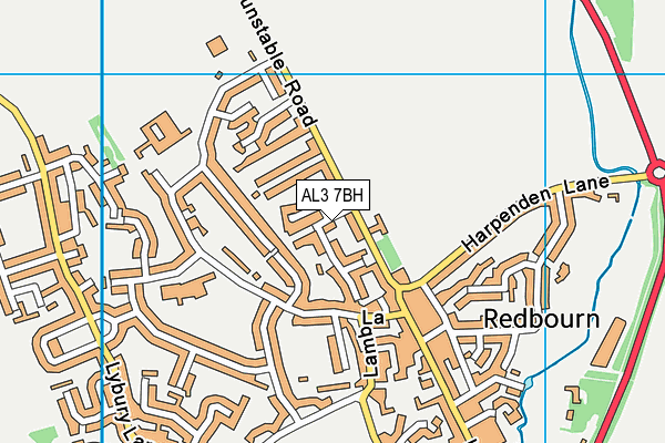 AL3 7BH map - OS VectorMap District (Ordnance Survey)