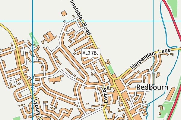 AL3 7BJ map - OS VectorMap District (Ordnance Survey)