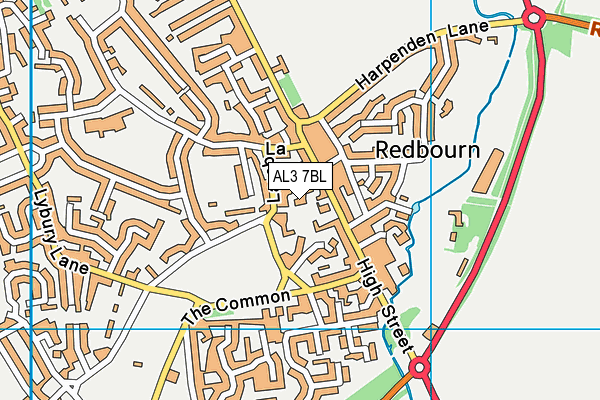 AL3 7BL map - OS VectorMap District (Ordnance Survey)