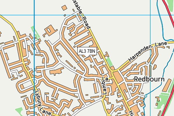 AL3 7BN map - OS VectorMap District (Ordnance Survey)