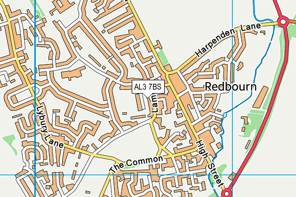 AL3 7BS map - OS VectorMap District (Ordnance Survey)
