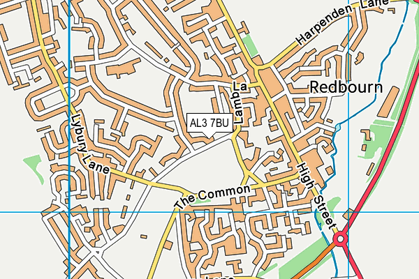 AL3 7BU map - OS VectorMap District (Ordnance Survey)