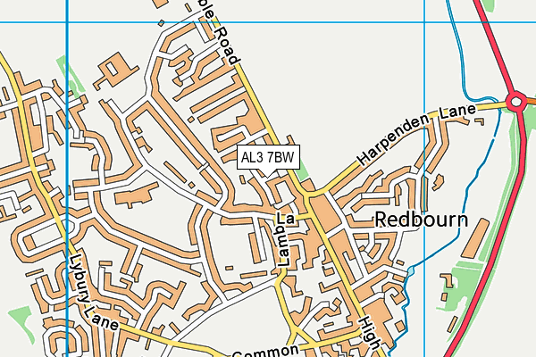 AL3 7BW map - OS VectorMap District (Ordnance Survey)