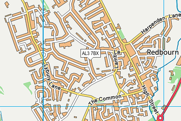 AL3 7BX map - OS VectorMap District (Ordnance Survey)