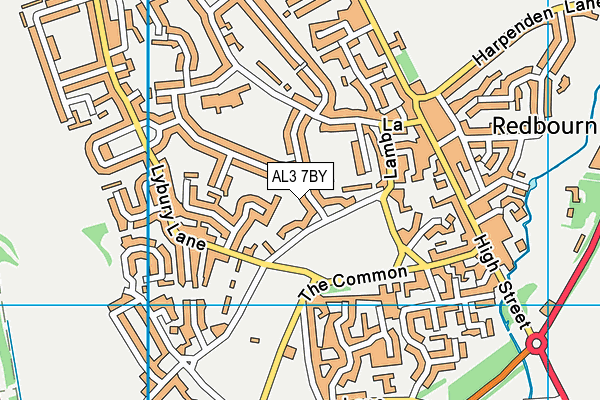 AL3 7BY map - OS VectorMap District (Ordnance Survey)
