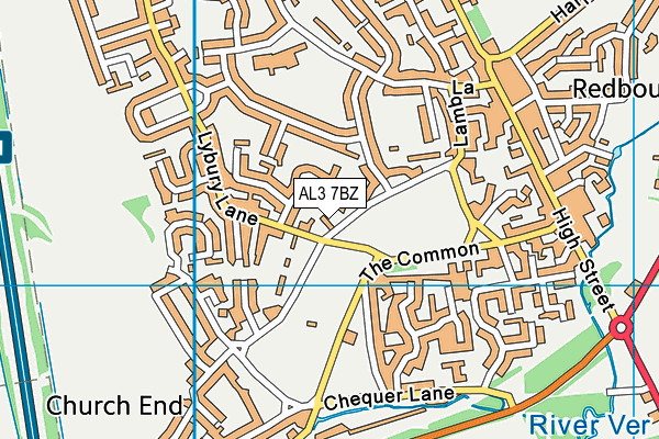 AL3 7BZ map - OS VectorMap District (Ordnance Survey)