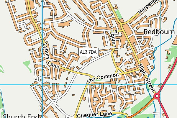 AL3 7DA map - OS VectorMap District (Ordnance Survey)