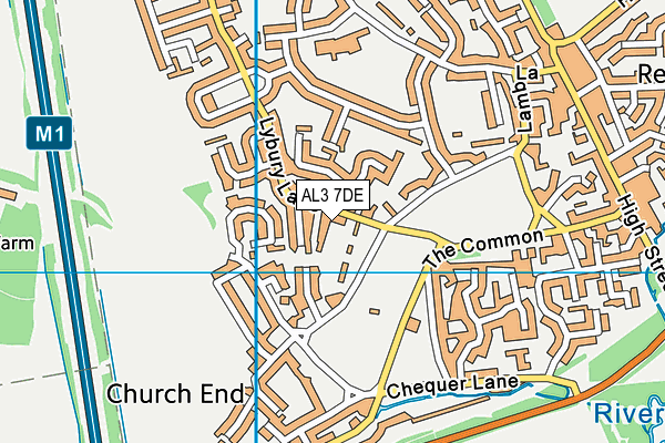 AL3 7DE map - OS VectorMap District (Ordnance Survey)