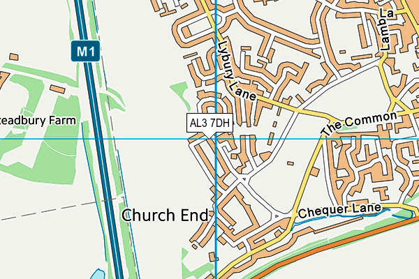 AL3 7DH map - OS VectorMap District (Ordnance Survey)