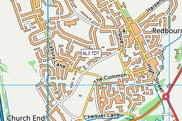 AL3 7DT map - OS VectorMap District (Ordnance Survey)