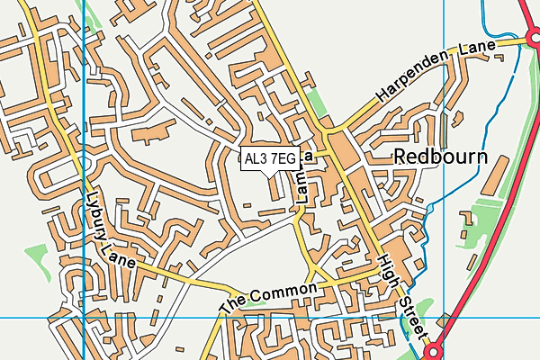 AL3 7EG map - OS VectorMap District (Ordnance Survey)