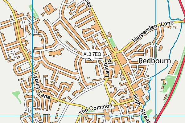 AL3 7EQ map - OS VectorMap District (Ordnance Survey)