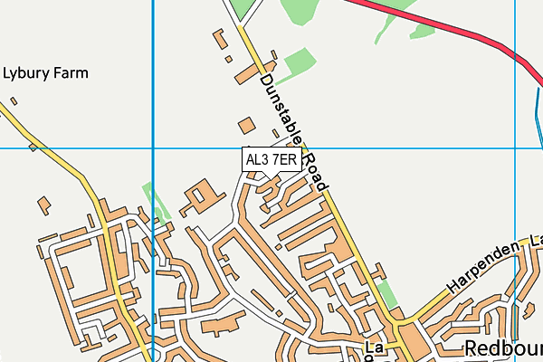 AL3 7ER map - OS VectorMap District (Ordnance Survey)