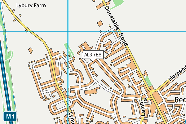 AL3 7ES map - OS VectorMap District (Ordnance Survey)
