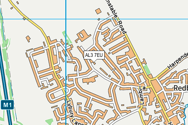 AL3 7EU map - OS VectorMap District (Ordnance Survey)