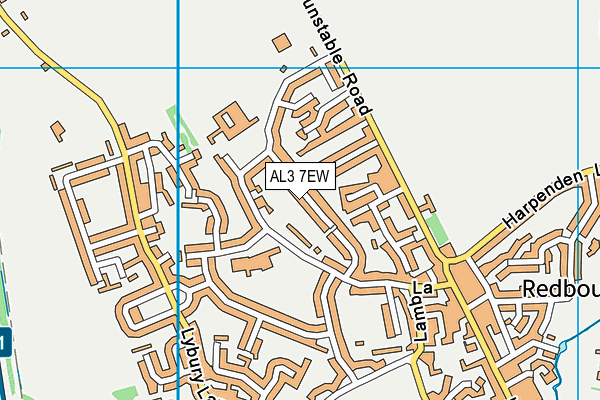 AL3 7EW map - OS VectorMap District (Ordnance Survey)